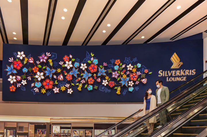 シンガポール航空、チャンギ国際空港第3ターミナルのシルバークリス シンガポール航空、チャンギ国際空港第3ターミナルのシルバークリス