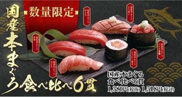 本まぐろ食べ比べ6貫