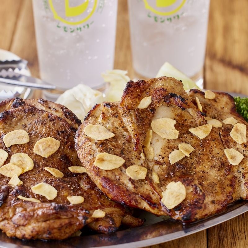 やみつき鶏合い盛り　税込1,199円 　もも　税込649円 　むね  税込649円