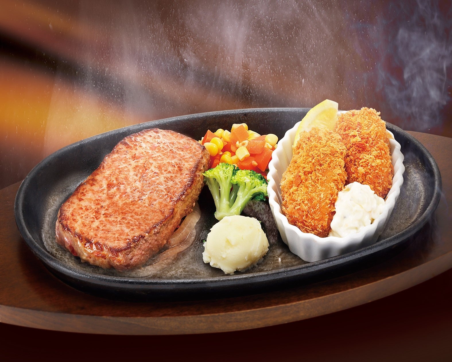 宮ロース140ｇ＆大粒カキフライ2個