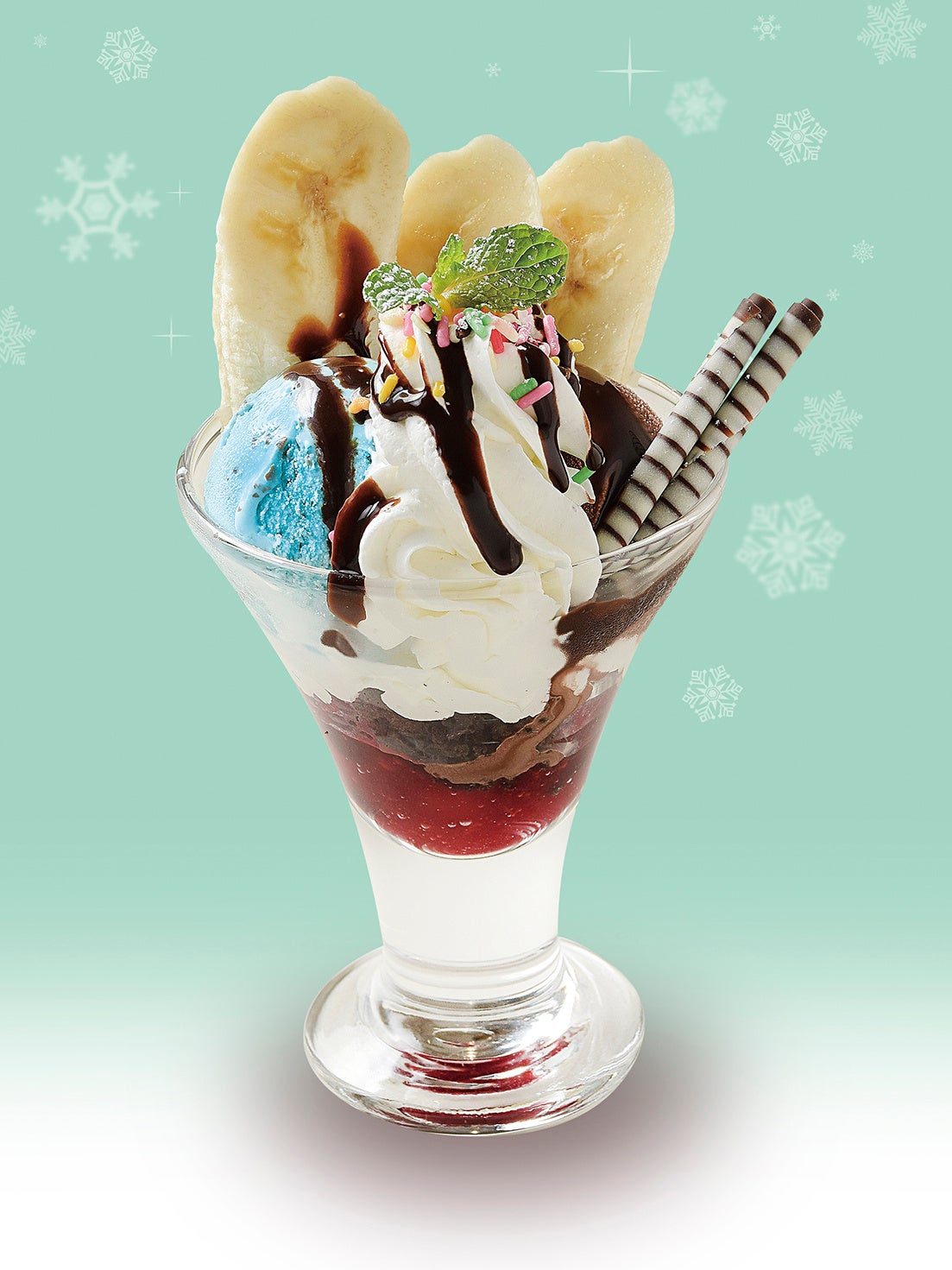 ちょこっとレトロなチョコミン党パフェ