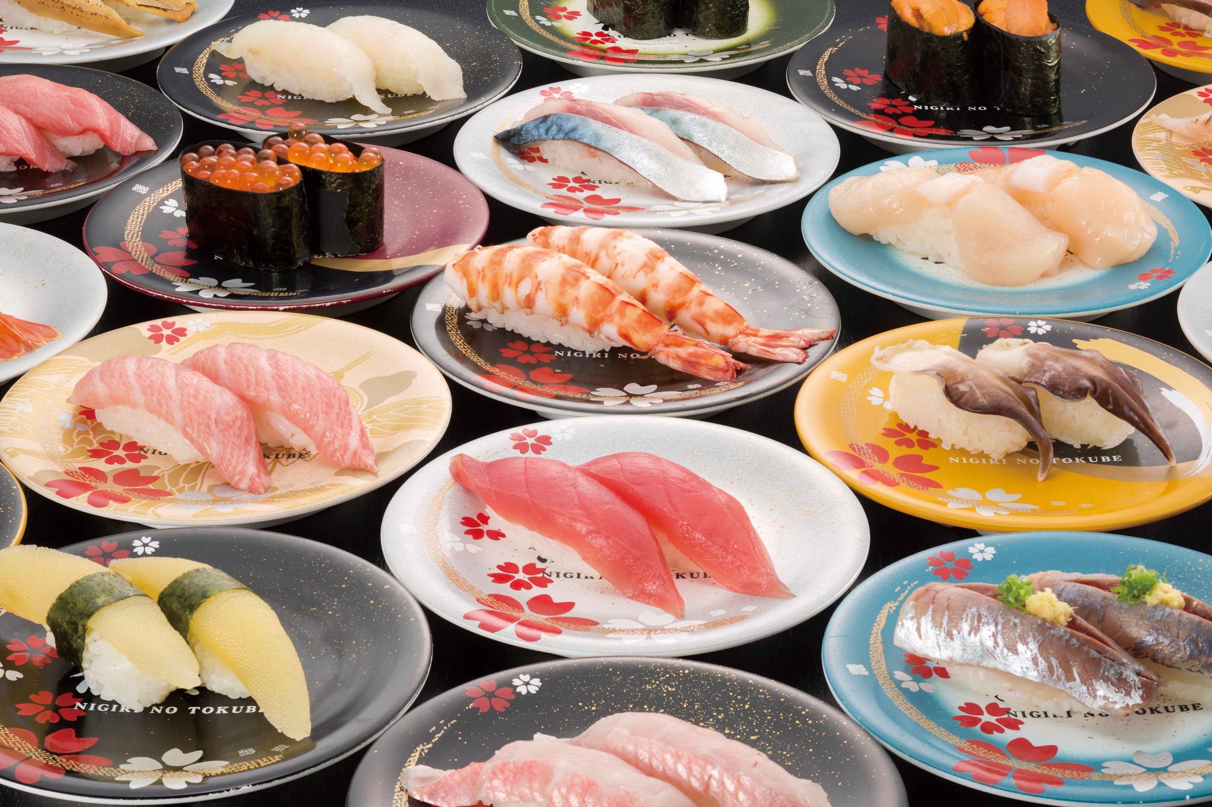 一皿2貫120円から各種お寿司をご提供しております