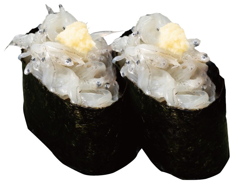 広島県産 生しらす軍艦 340円