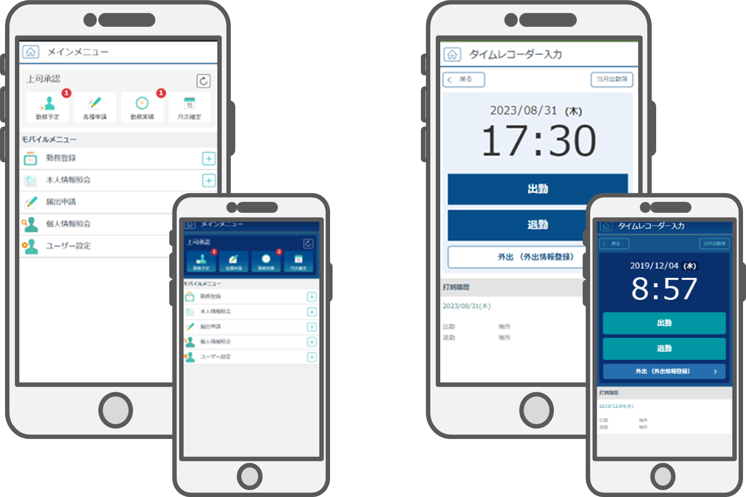 「POSITIVEモバイルVer.3.0」操作画面