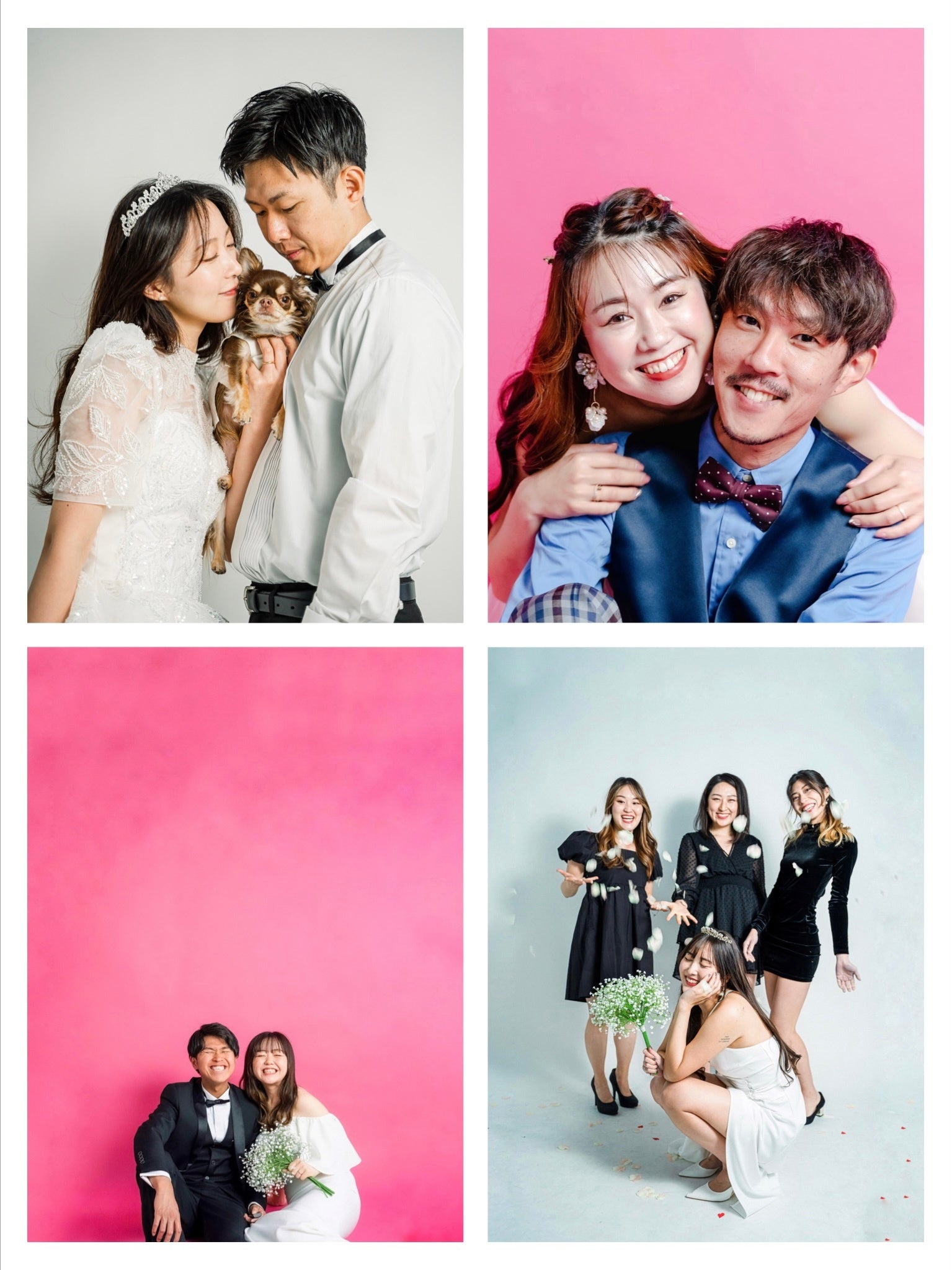愛犬やブライズメイドと撮影など自由度も高い