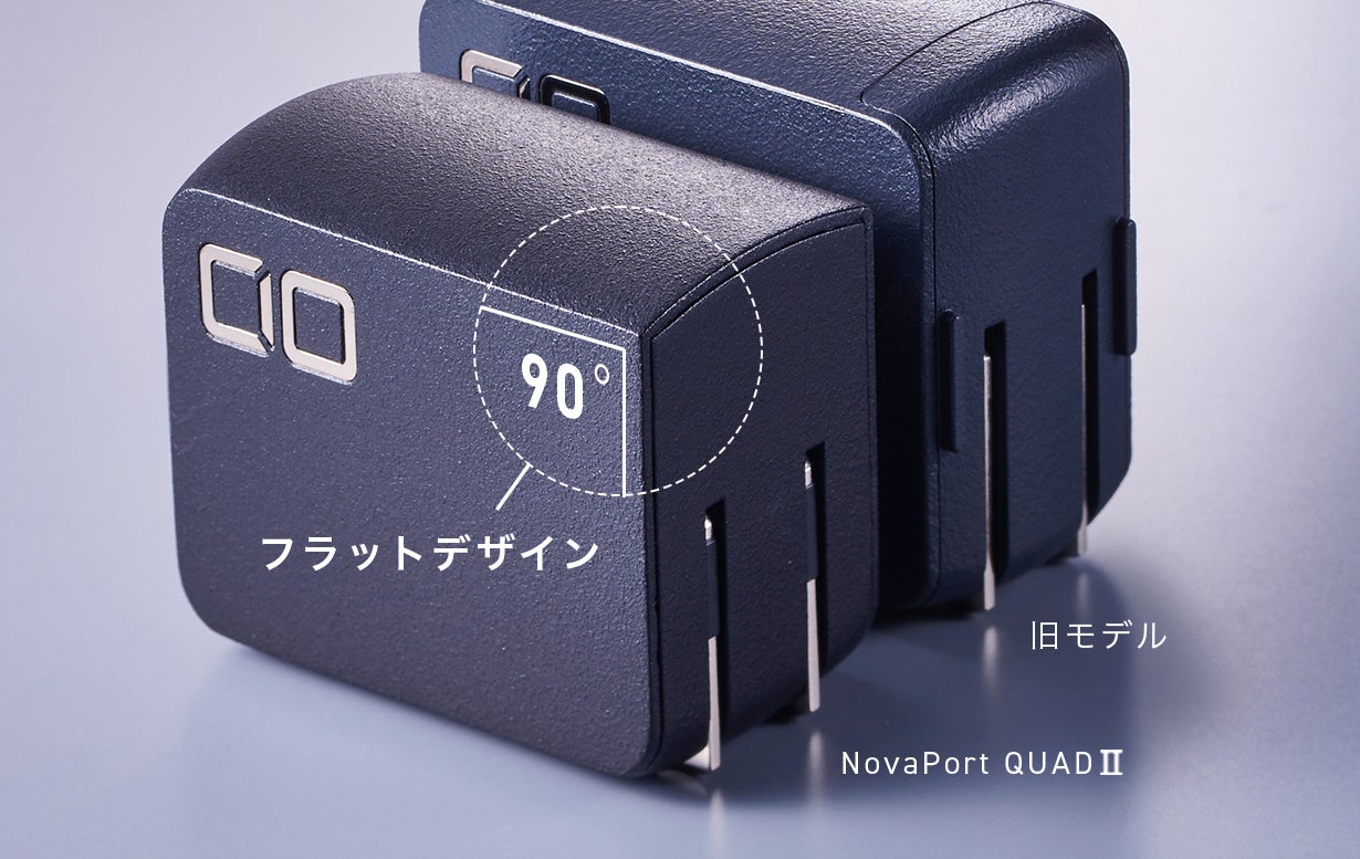 CIO、最大67W対応4ポート搭載世界最小級充電器「NovaPort QUAD Ⅱ」のクラウドファンディングを開始(既に目標金額に到達済み)