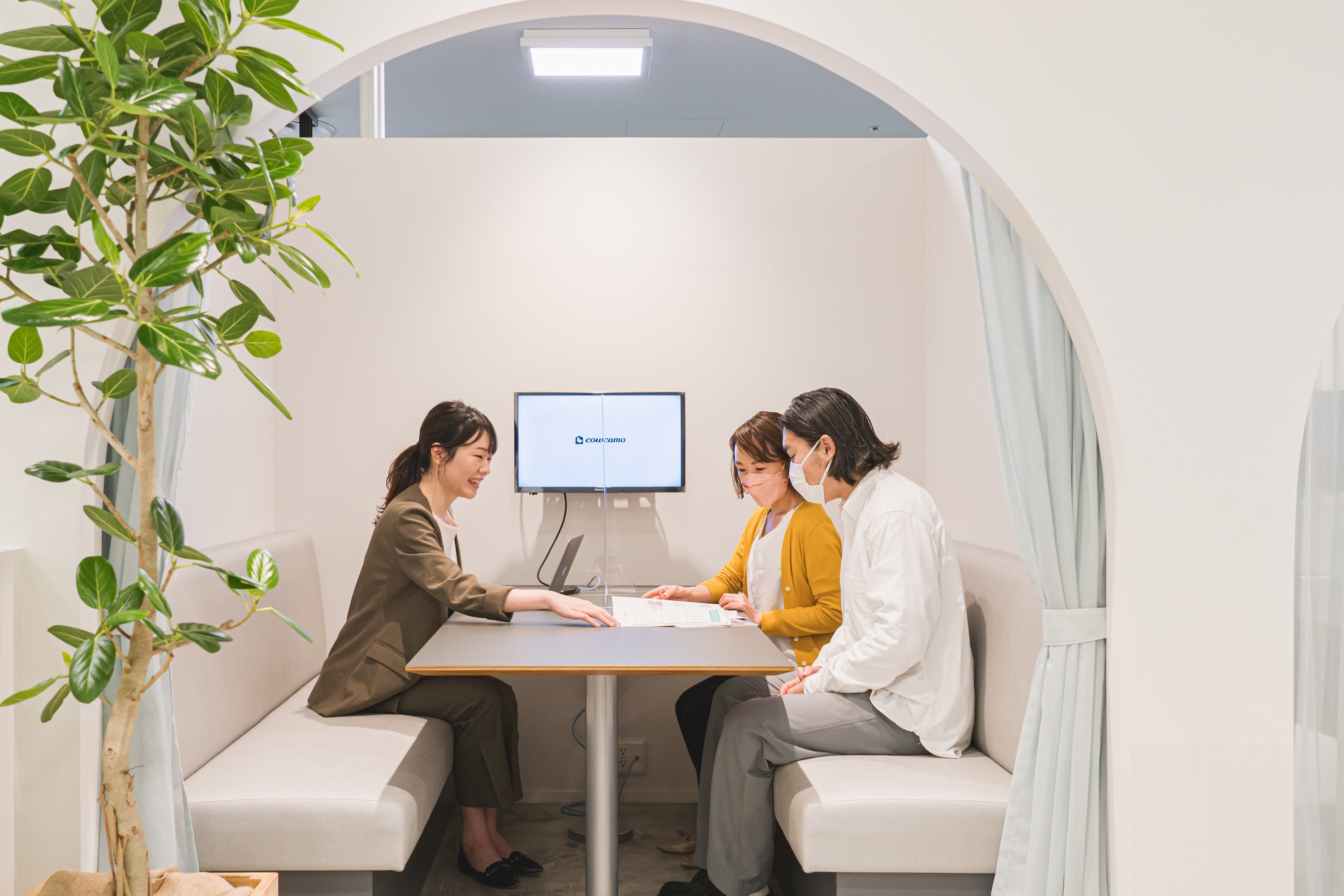 プライバシーに配慮された空間で個別の相談ができる