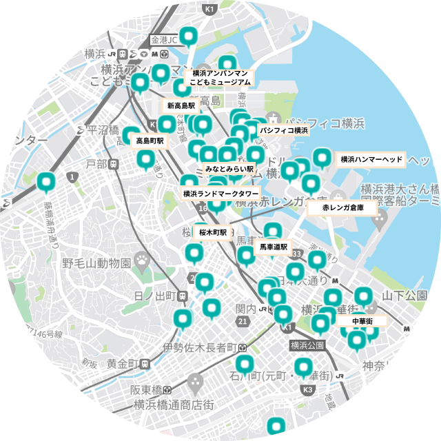 横浜のポートマップ