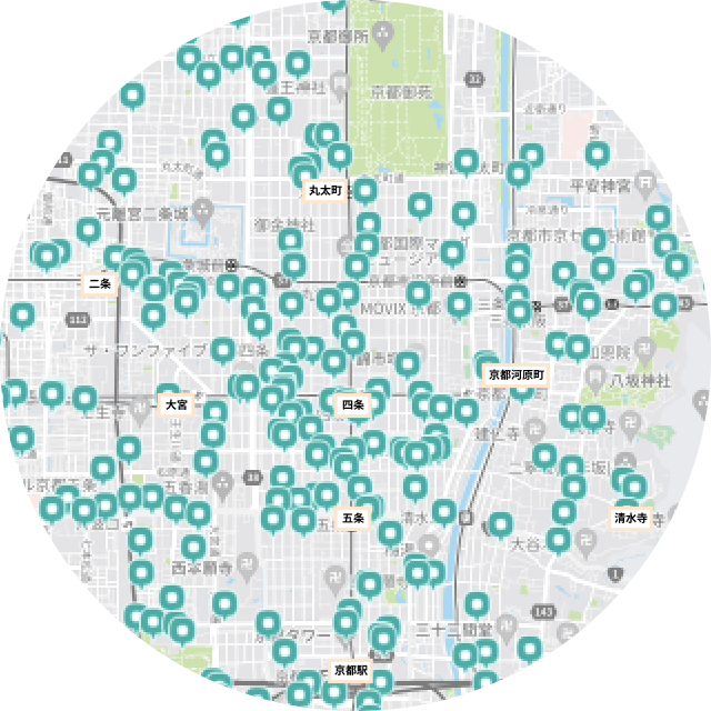 京都のLUUPポートマップ