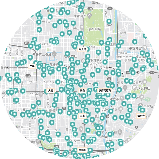 京都市のポートマップ