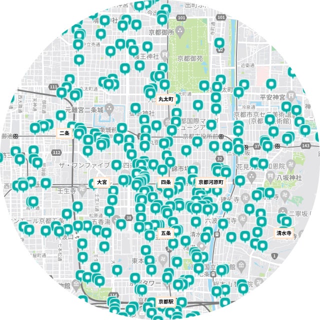 京都市のポートマップ