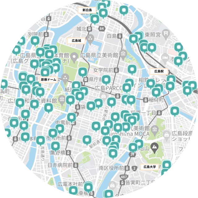 広島エリアのポートマップ