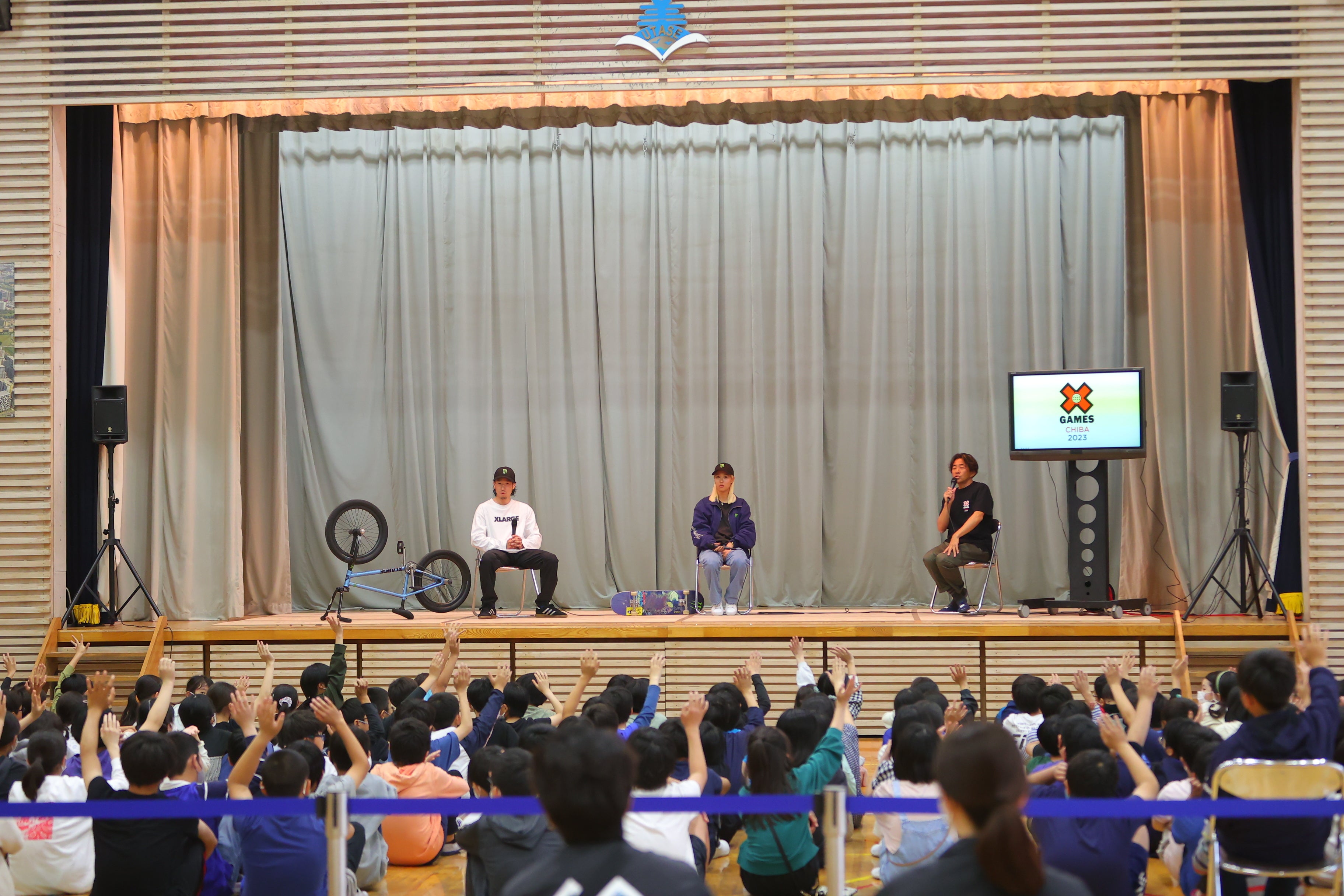 翌日の千葉市小学校訪問 ©️ Hikaru Funyu - X Games