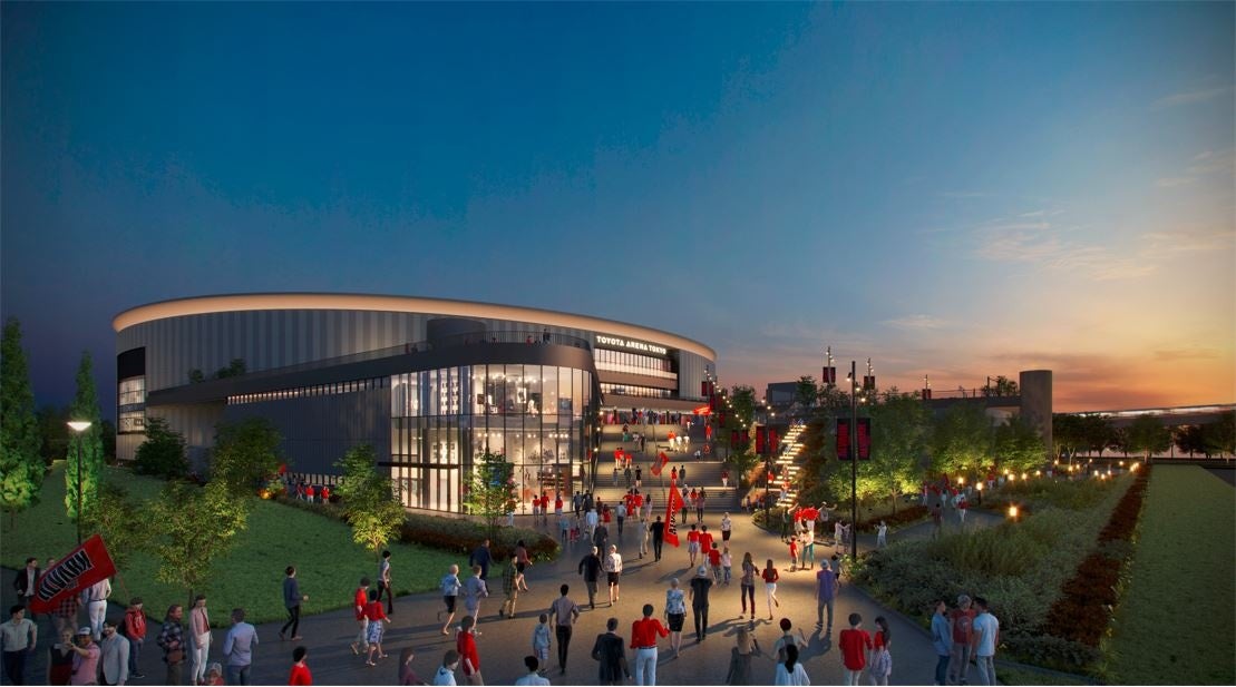 外観（夜・近景）