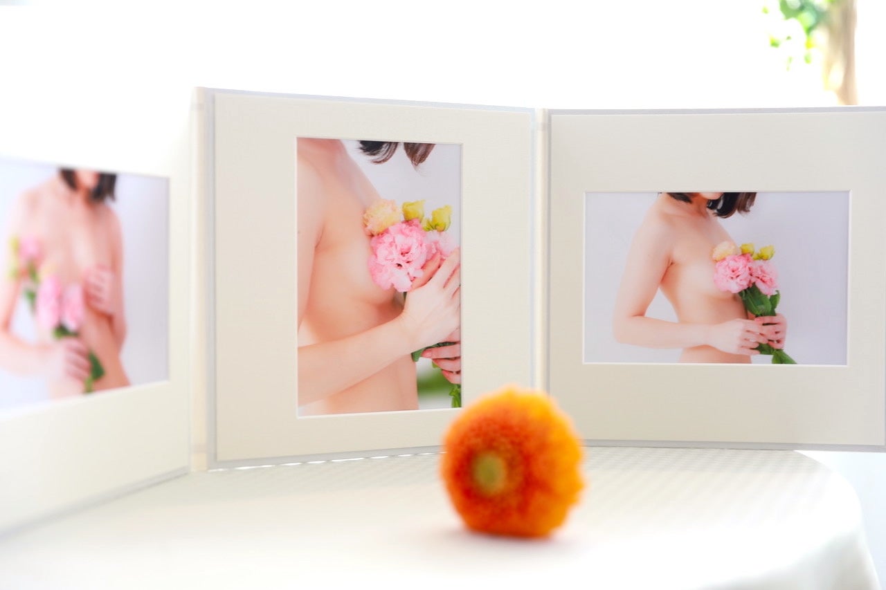 乳がん手術前の胸の記念写真