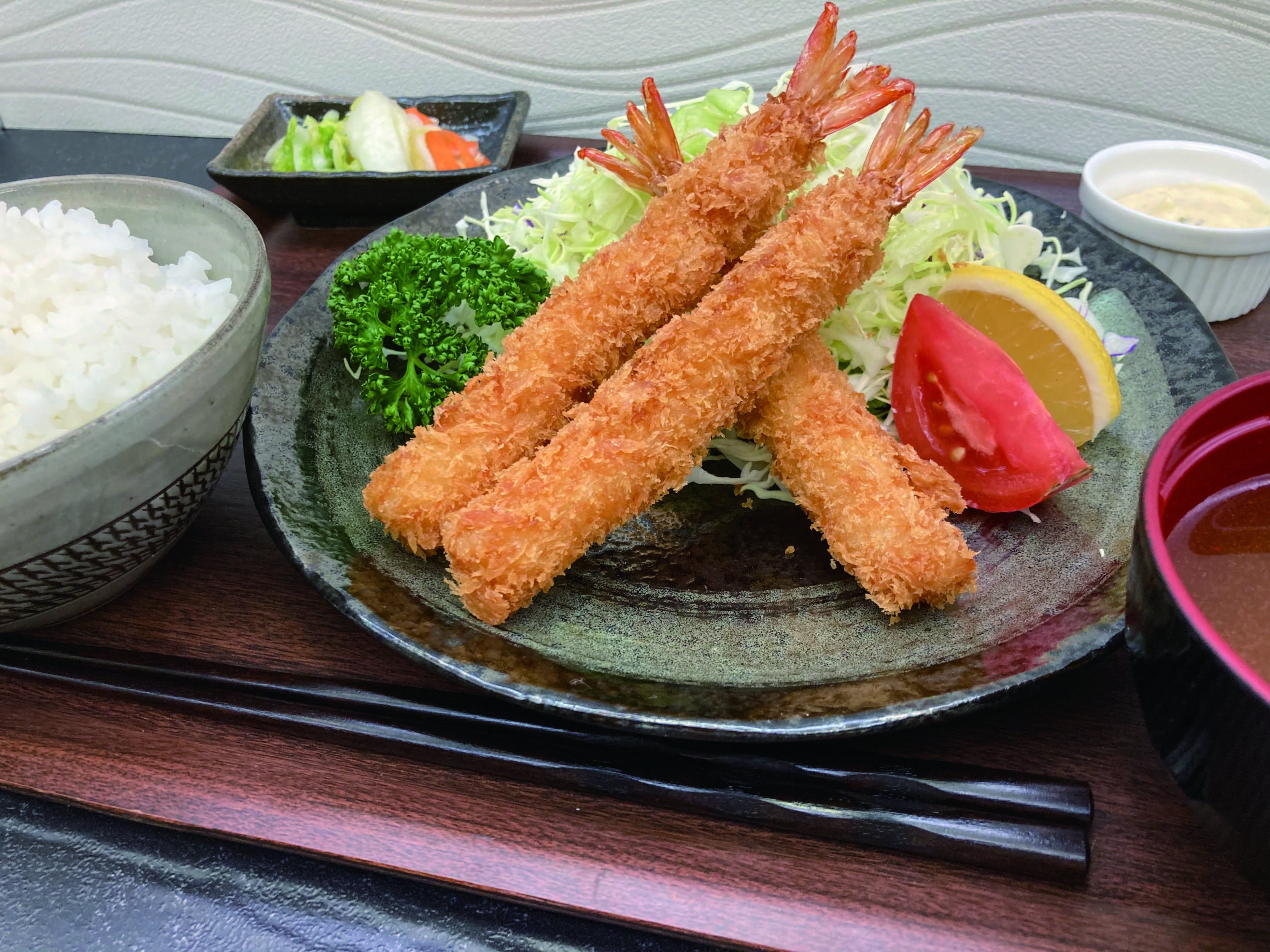 海老フライ定食