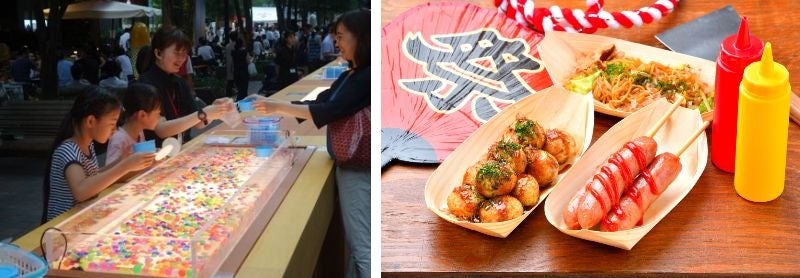 過去開催時のイメージ（左）フード・ドリンクメニューイメージ（右）