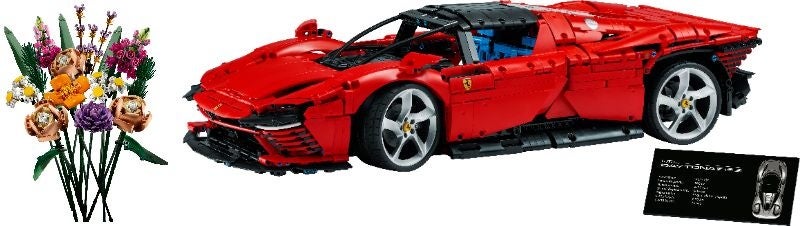 レゴ®ボタニカルシリーズ（左）レゴ®テクニック フェラーリDaytona SP3（右）