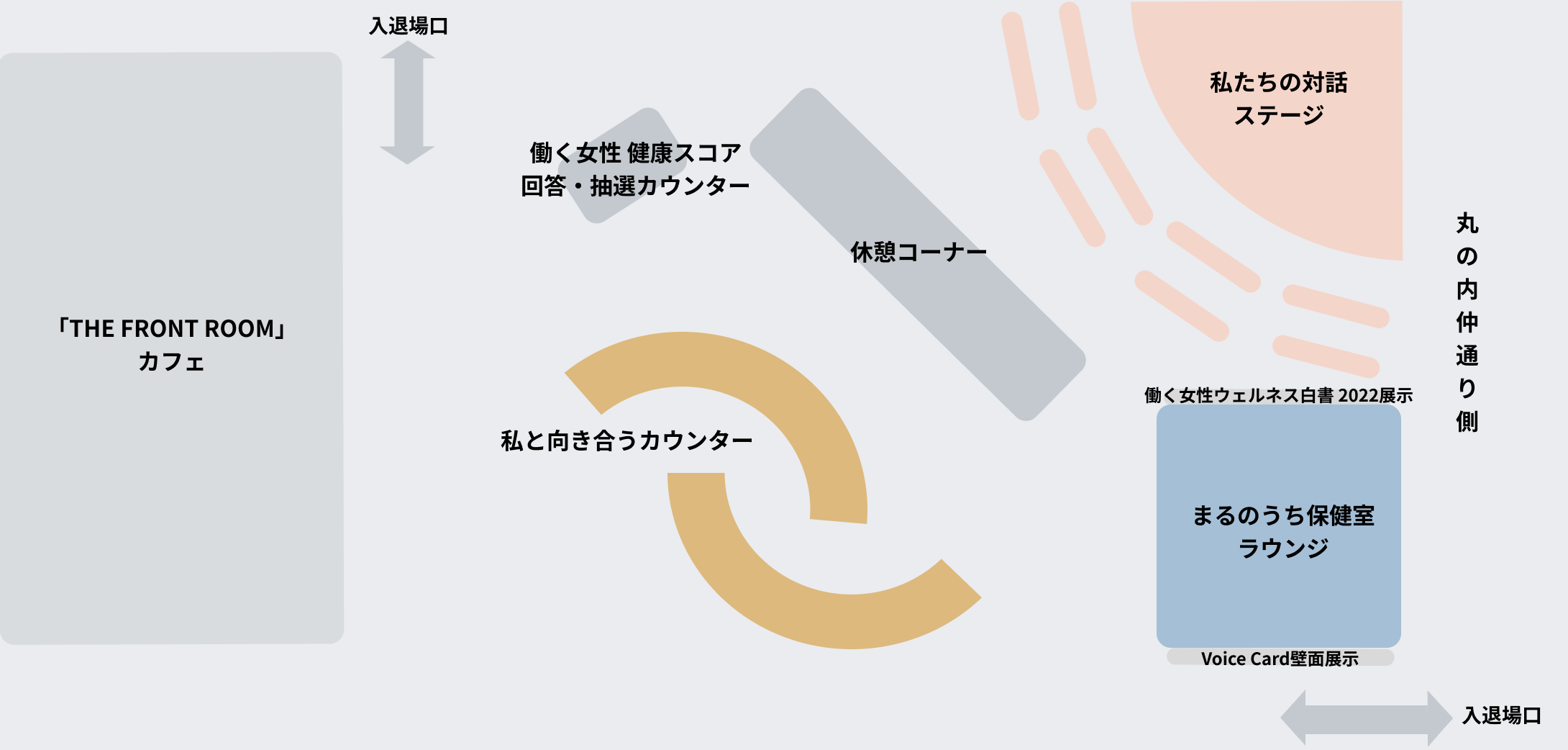 丸ビル1階 マルキューブ 会場イメージ図