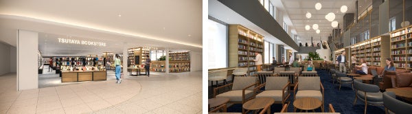 左：店舗イメージ　右：「SHARE LOUNGE」イメージ