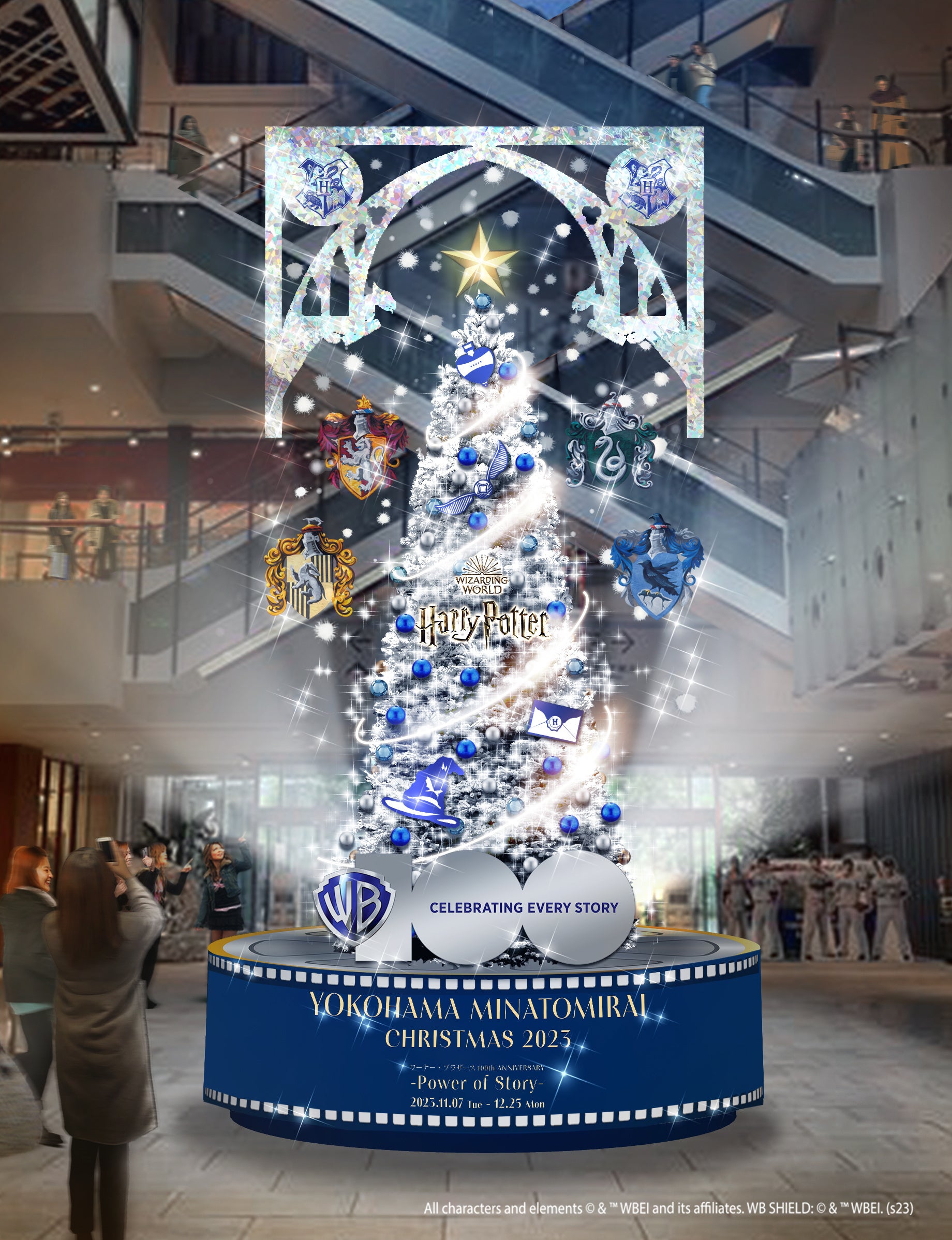 ワーナーブラザーズ　ヴィンテージ　ルーニーテューンズ　クリスマス　ツリースカート みなとみらい地区にクリスマスツリーが出現！ワーナー