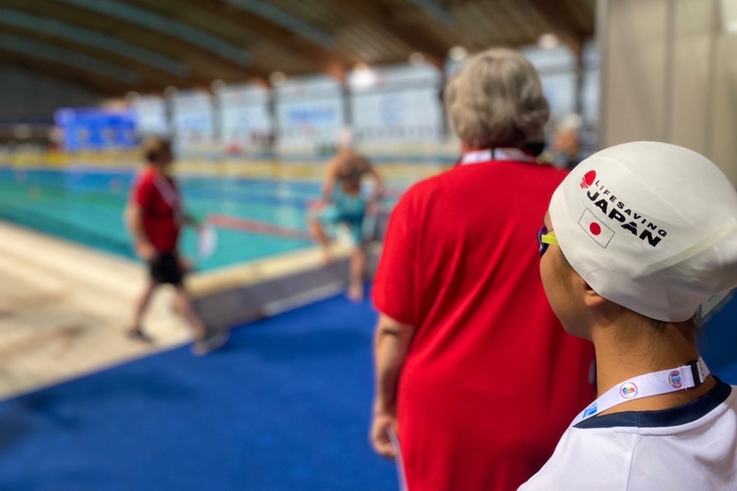 入場前スタンバイしている双木梨央