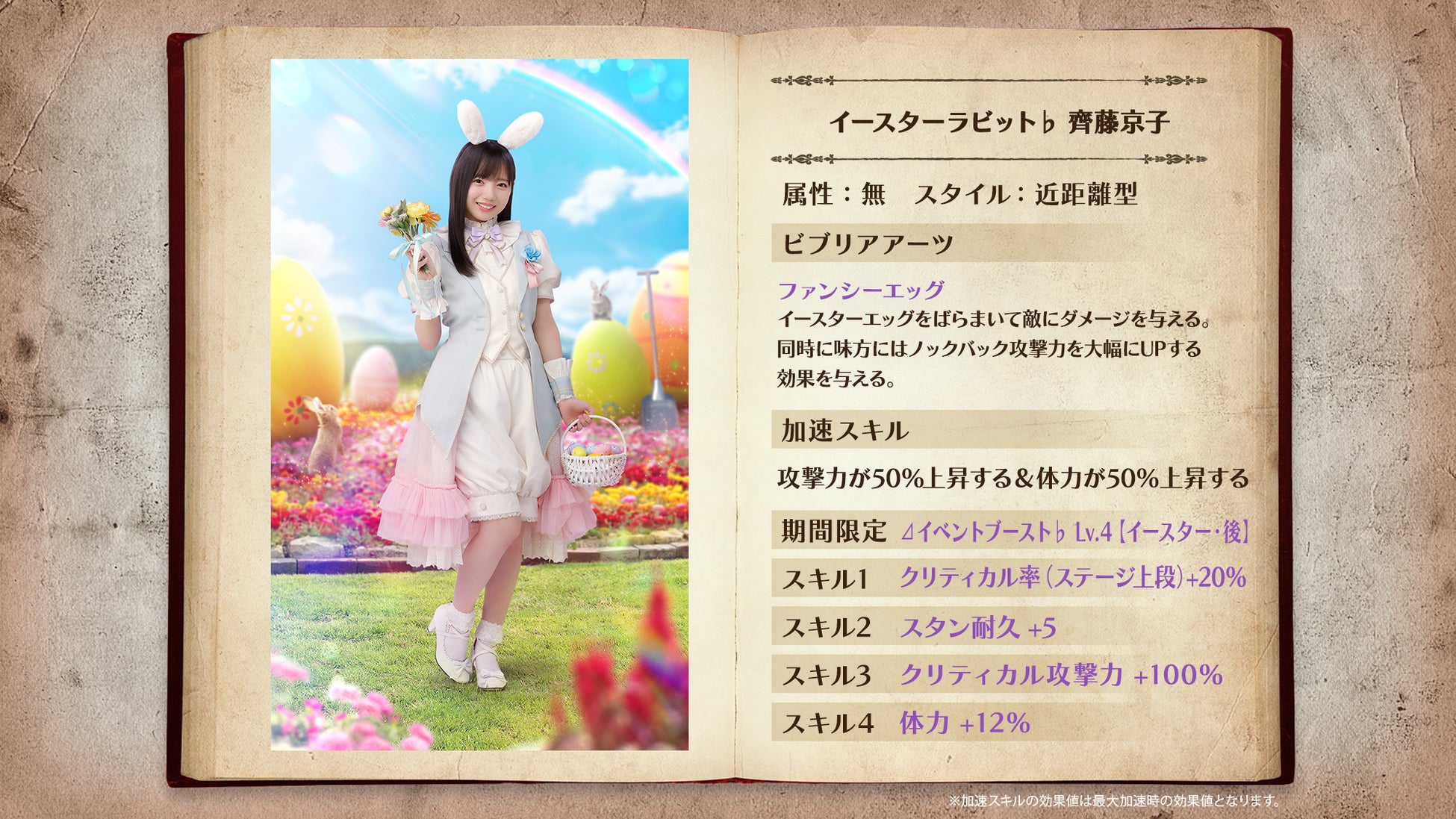 ひな図書 直筆サイン入りポスター 齊藤京子 特別ユニット登場!『日向坂46とふしぎな図書室』イースター