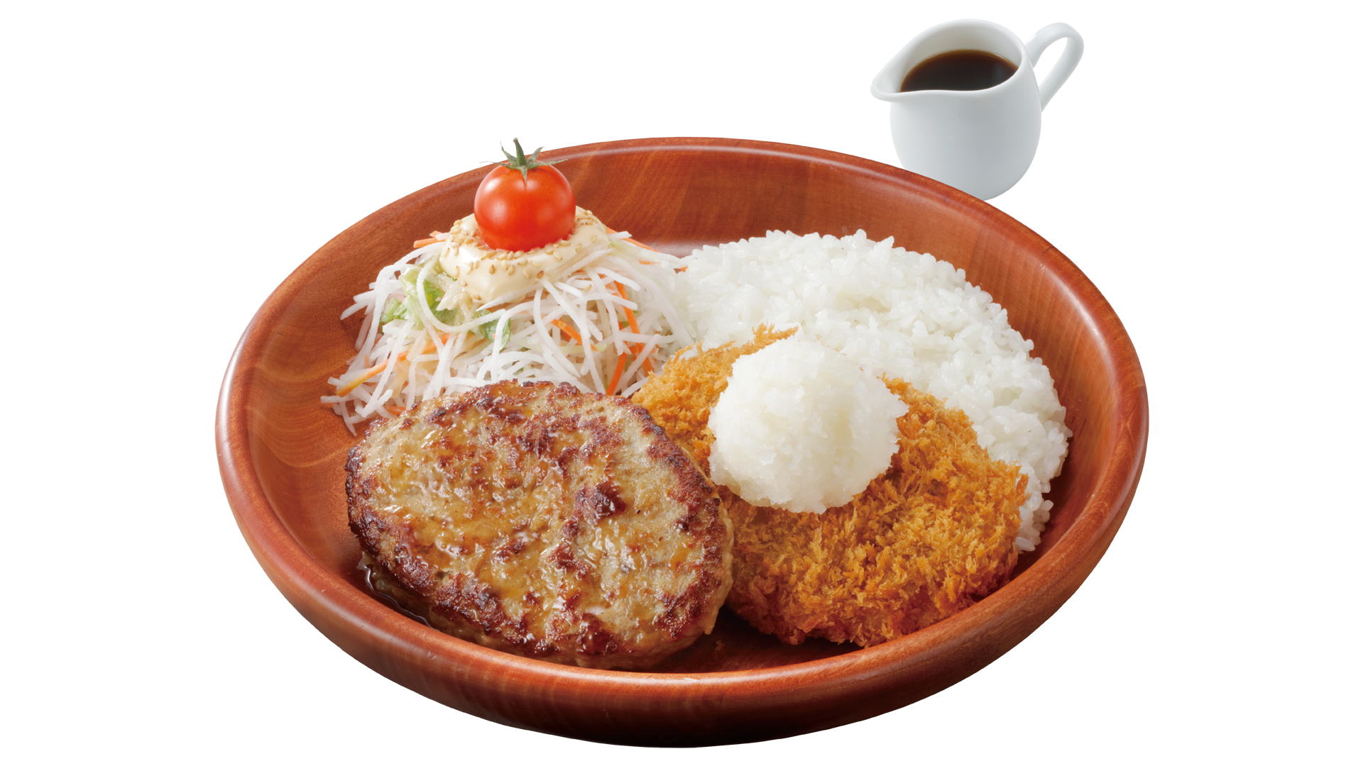 メンチカツおろしポン酢＆ハンバーグディッシュ