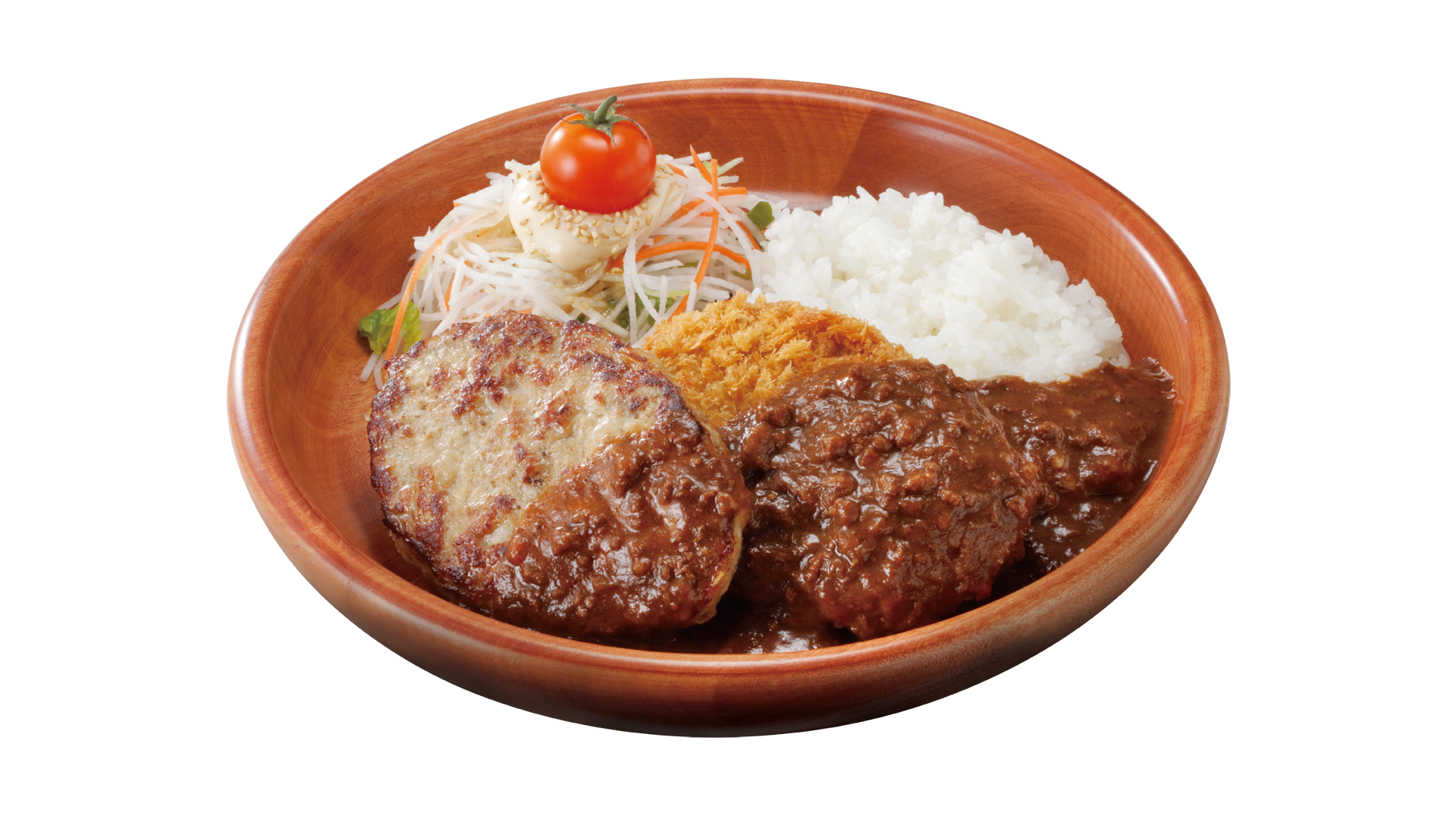 メンチカツカリー＆ハンバーグディッシュ