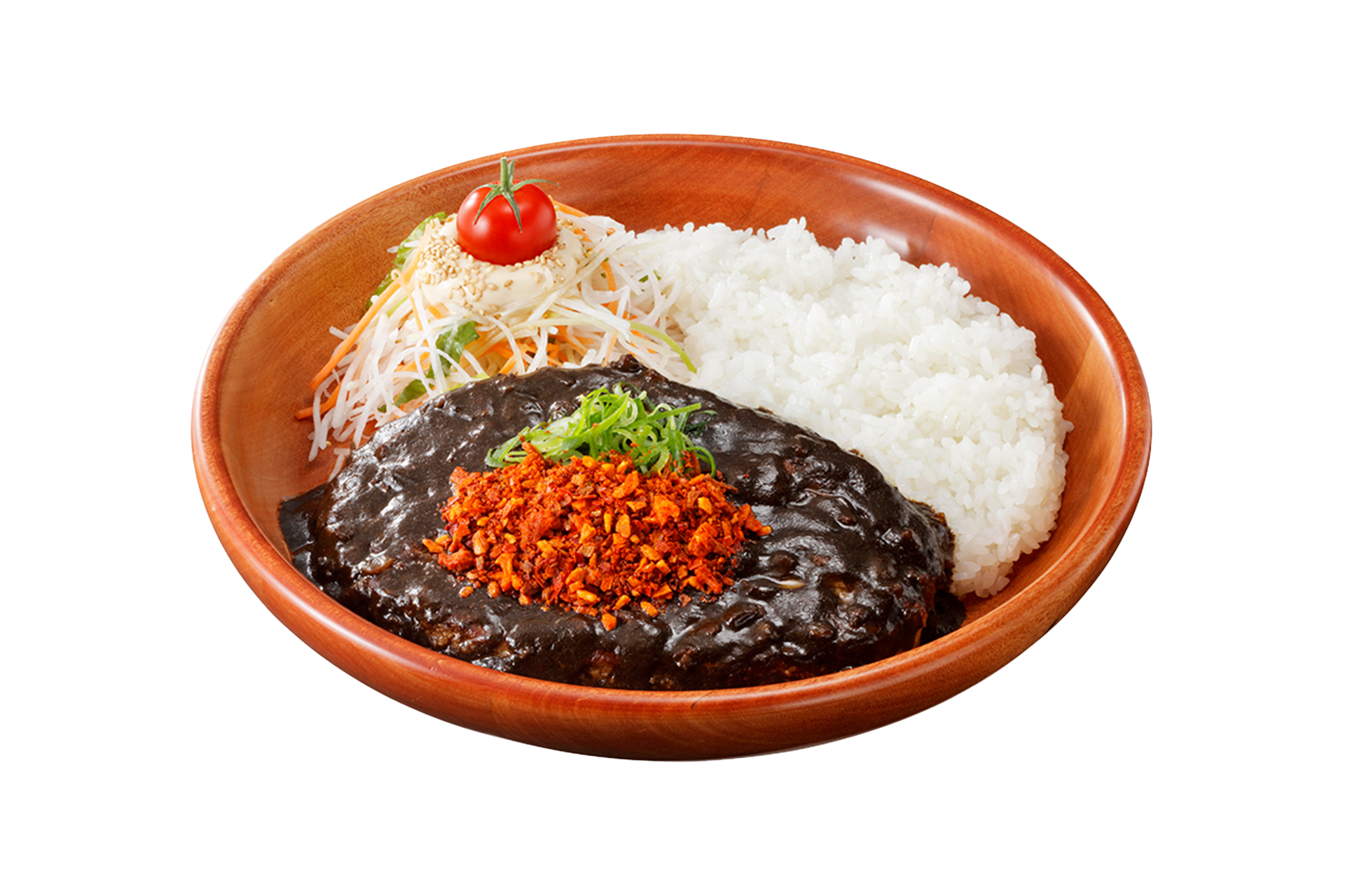 にんにく七味の黒麻辣バーグディッシュ