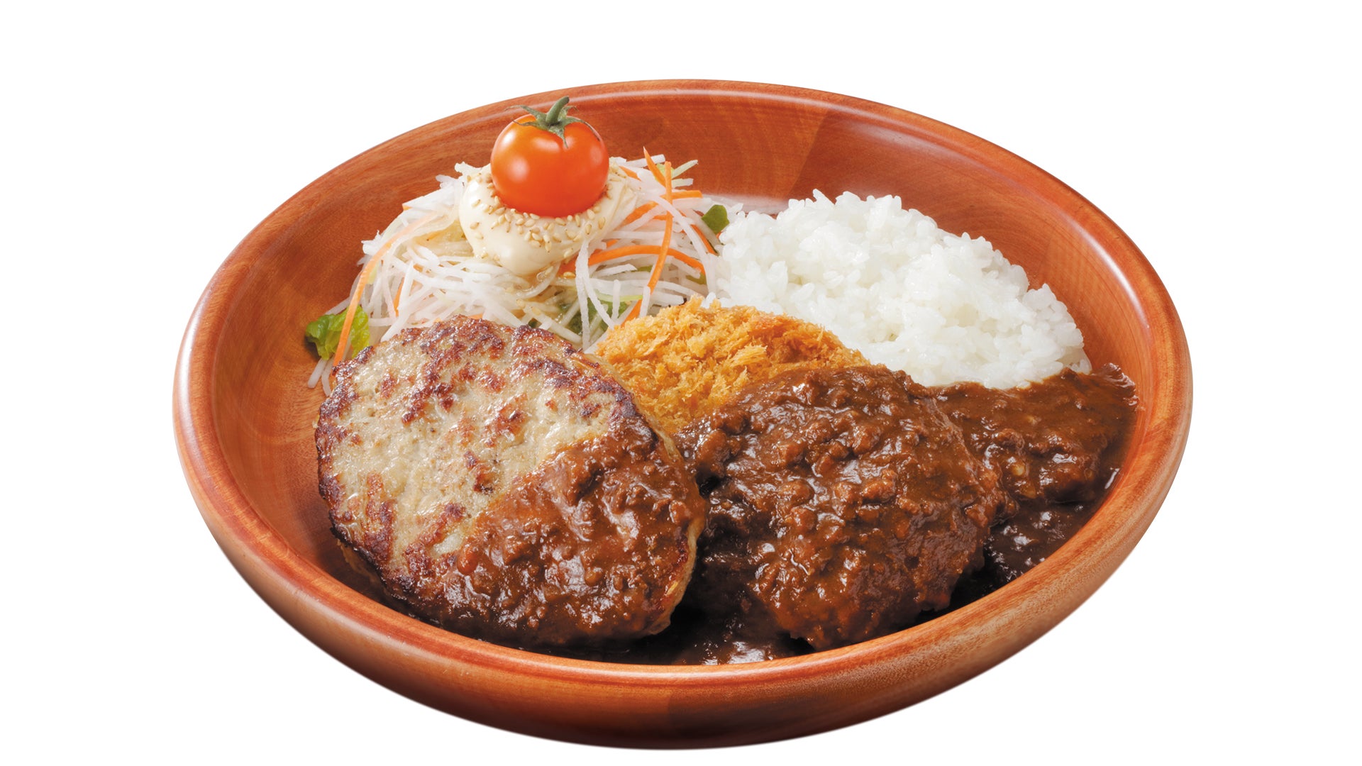 メンチカツカリー&ハンバーグディッシュ