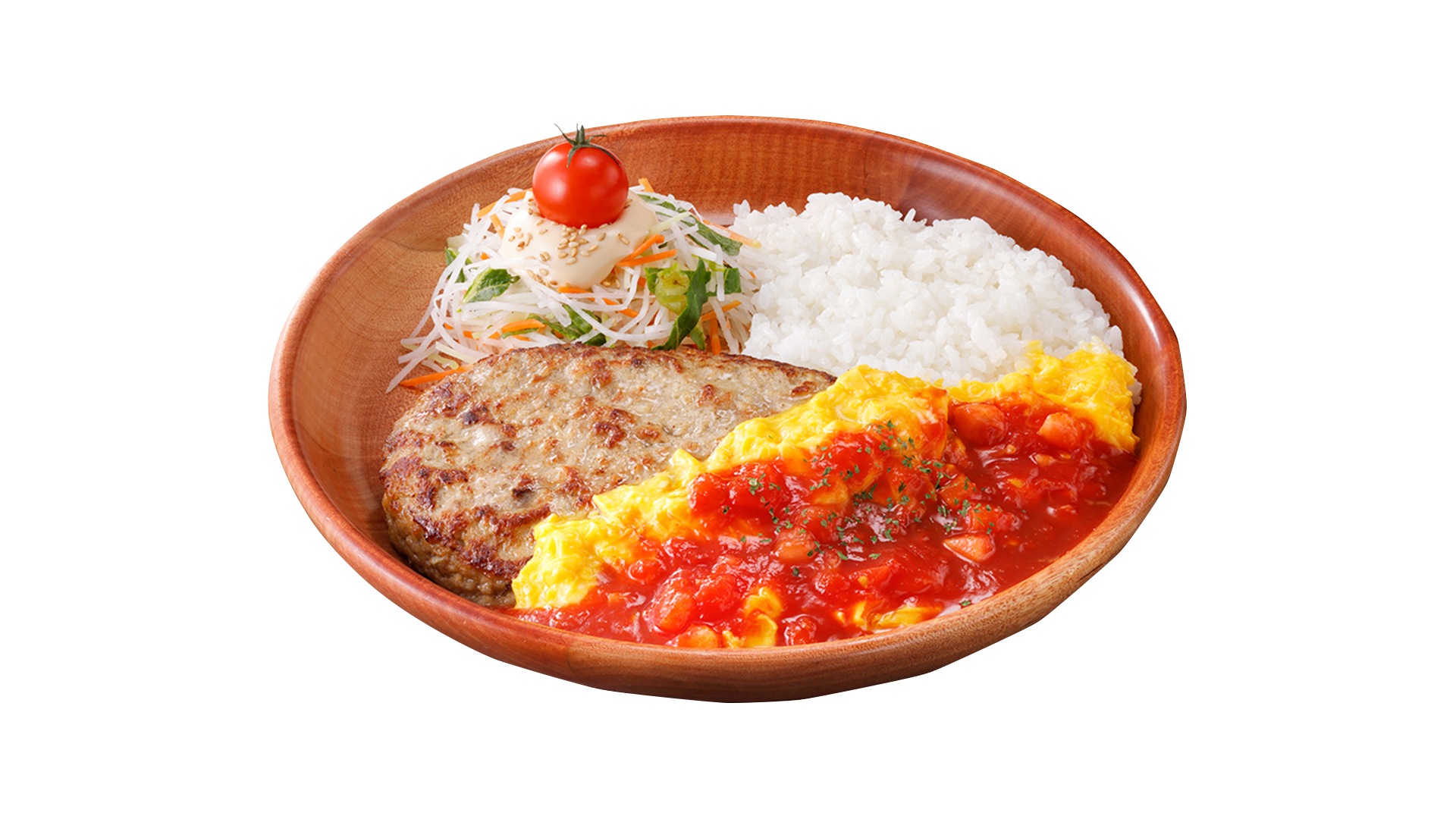 角切りトマトのオムバーグディッシュ