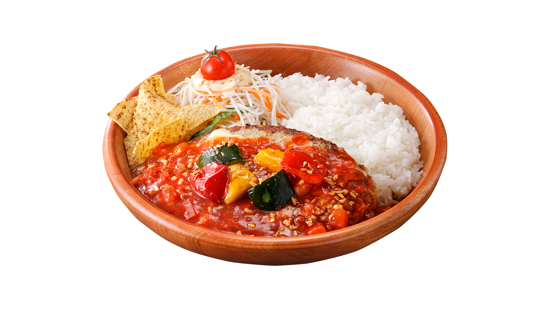 角切りトマトのチーズサルサバーグディッシュ