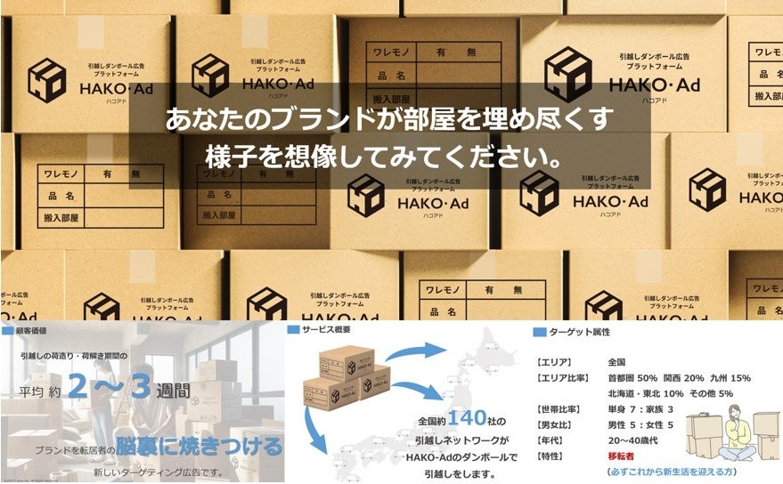 引越しのダンボールが新生活に役立つ情報の入口に！部屋中を