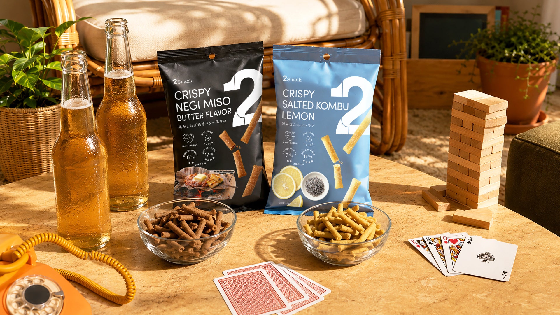 罪惡感零零食「2Snack CRISPY」推出兩款新口味「旨味鹽昆布檸檬」與「焦糖蔥味噌奶油風味」※1,7月2日(四)起新上市