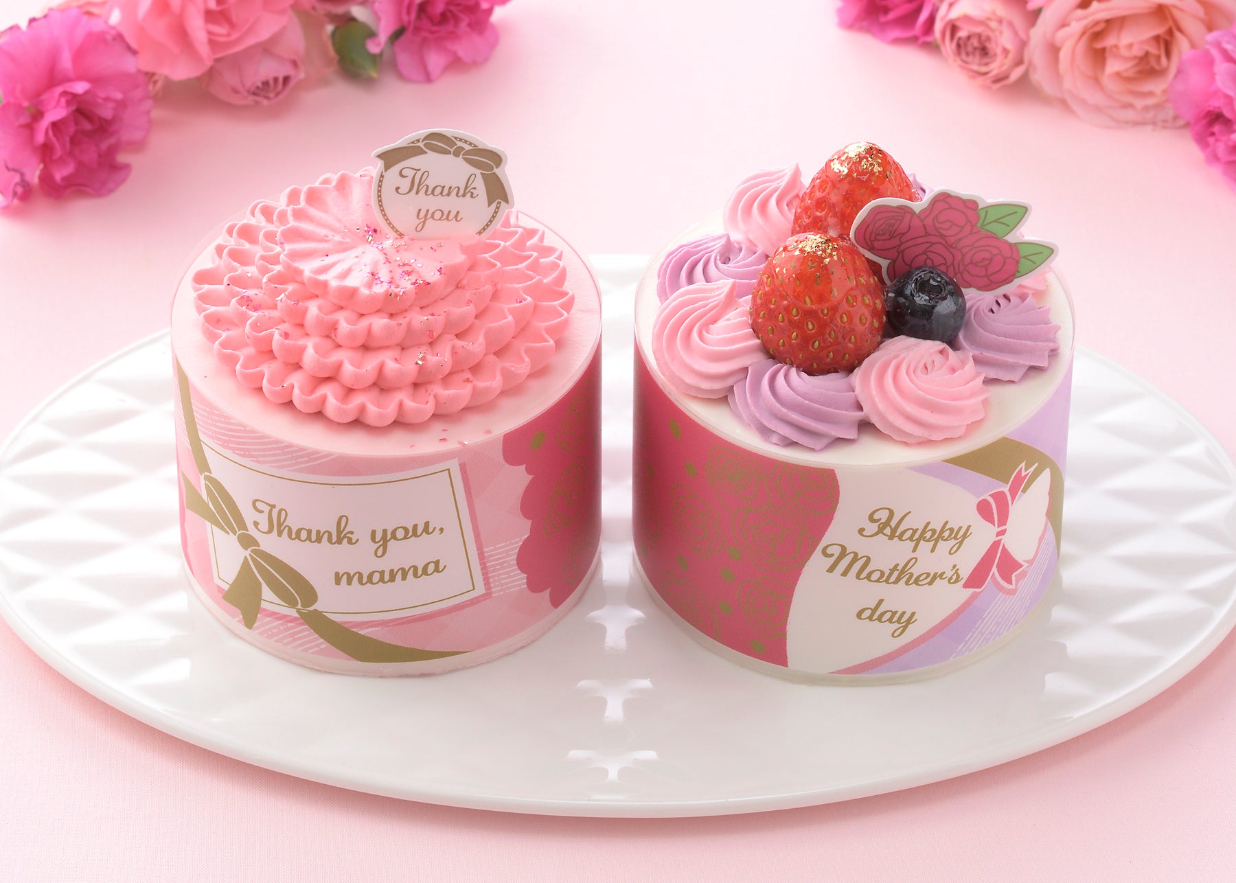 左：母の日フラワープリンセス　　右：母の日コージープリンセス