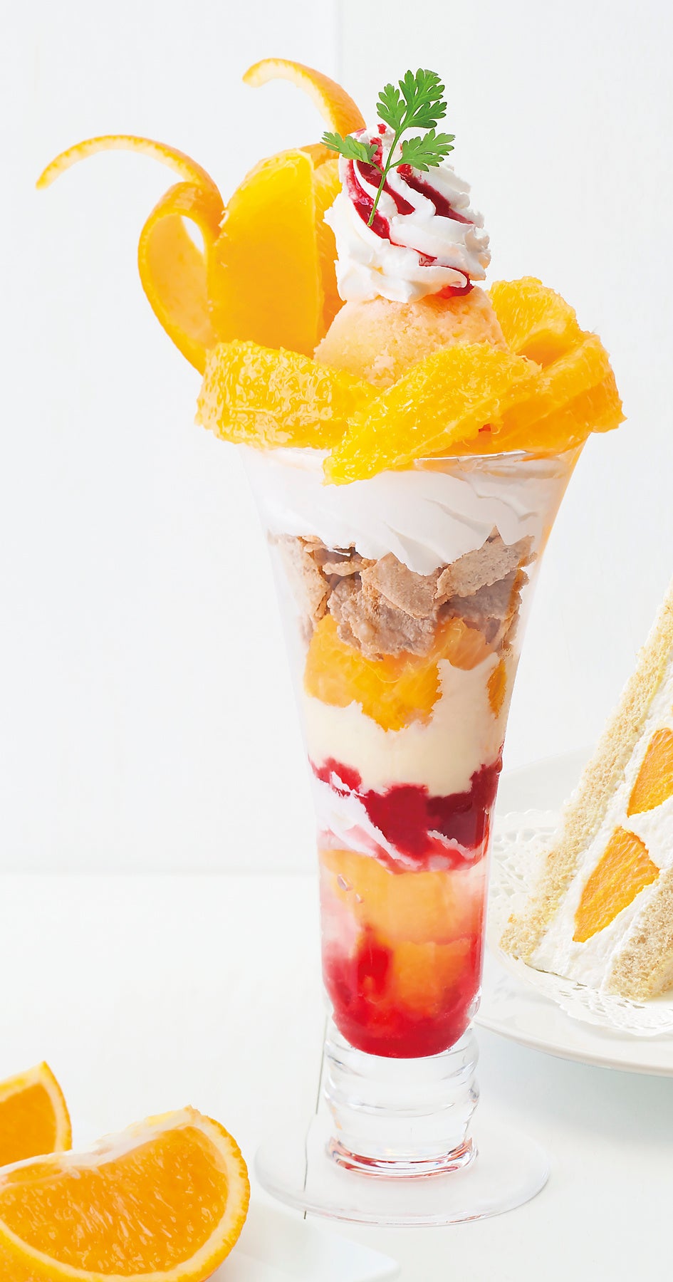 愛媛県産　清見オレンジのパフェ