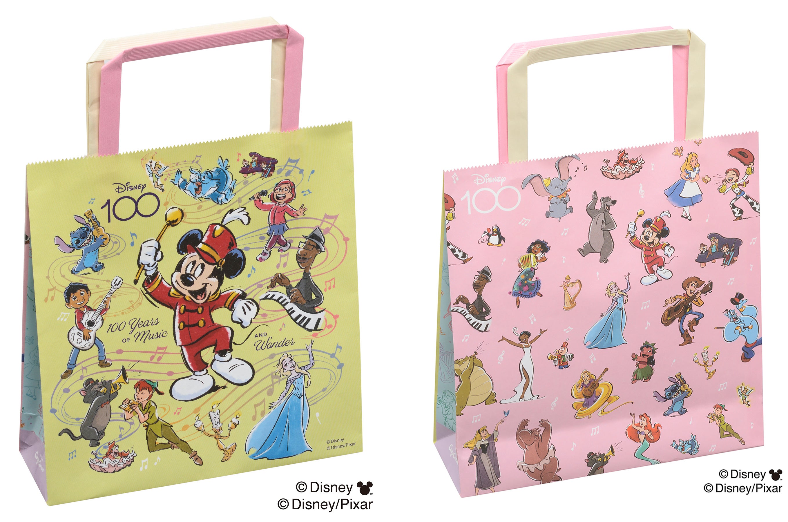 ミッキーマウスはもちろん、ダンボ、ピーター・パンなどクラシック作品から、昨今上映された『ソウルフル・ワールド』のジョー・ガードナー、『私ときどきレッサーパンダ』のメイなどがデザインされたバッグ。