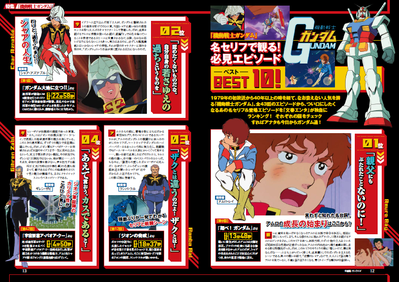 「週刊文春エンタ+」『機動戦士ガンダム』特集より