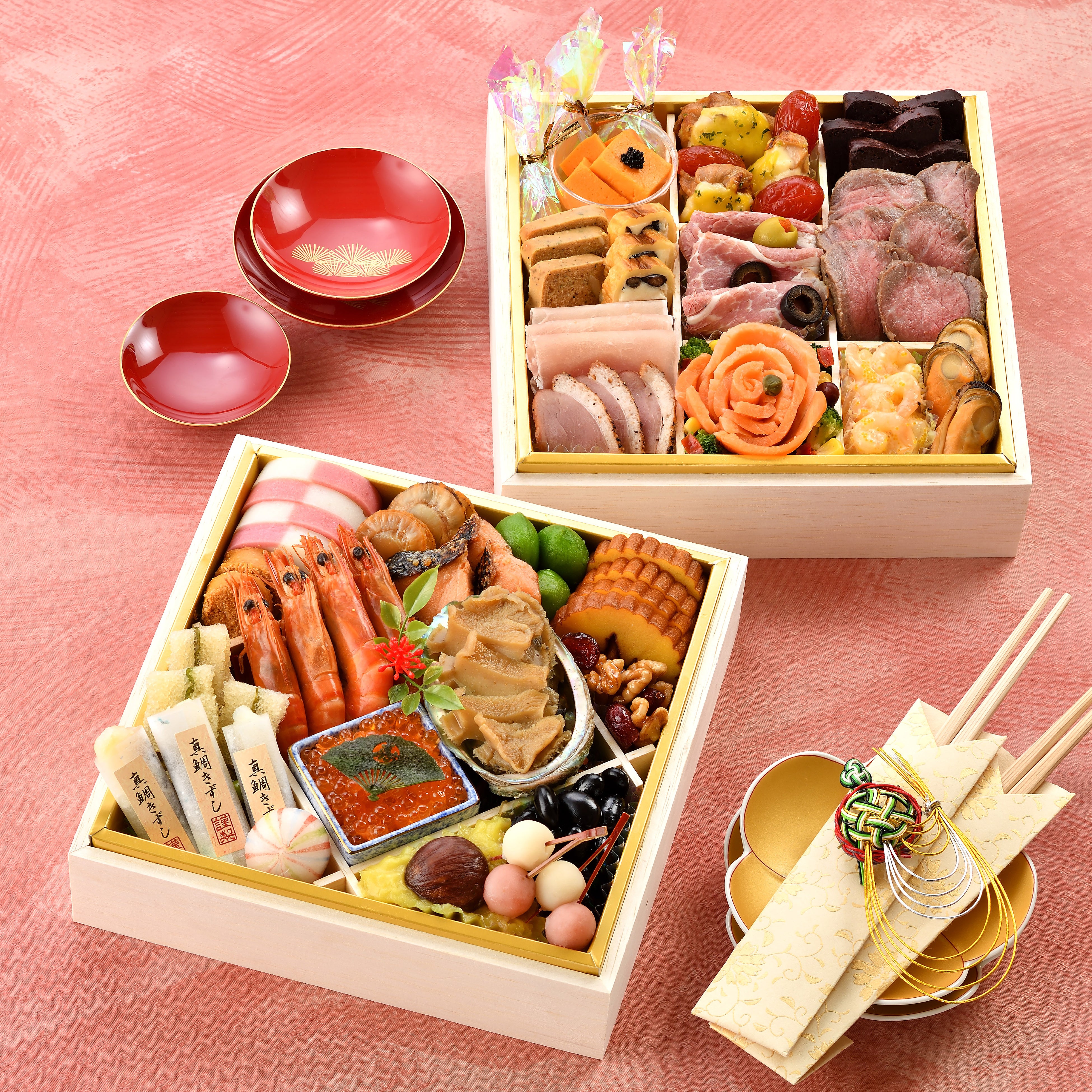 文春マルシェ オリジナルおせち二段重（3～4人前）