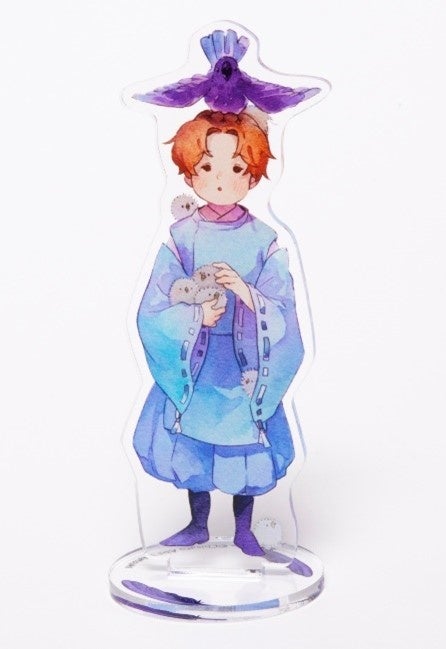 トークショー配信チケットに付属のアクリルスタンド「雪哉とカラス」　©名司生