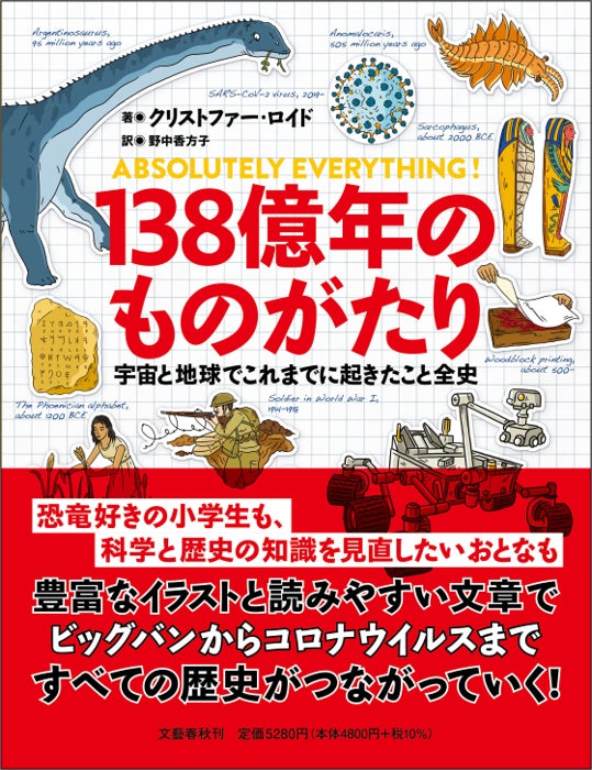 宇宙と地球の歴史を網羅した『138億年のものがたり』が12月12日に発売! 宇宙と地球の歴史を網羅した『138億年のものがたり』が12月12日に発売!