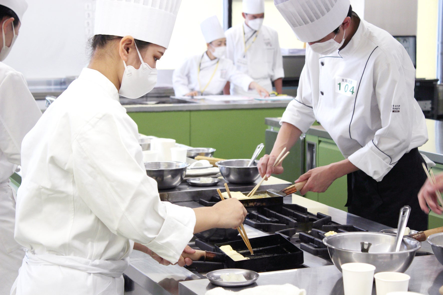 前回地区大会競技の様子(日本料理)