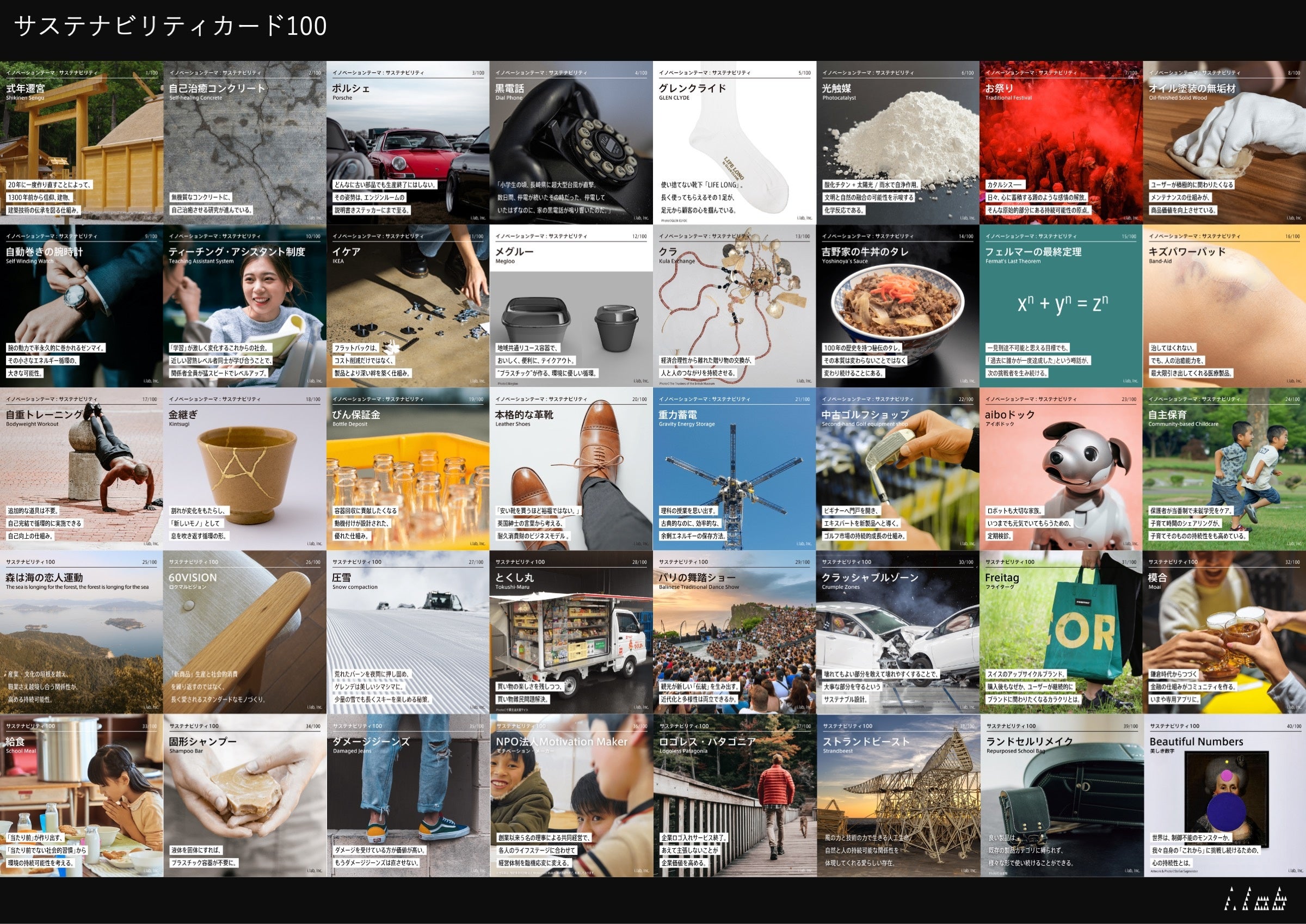 サステナビリティの観点で優れた事例を集めた「サステナビリティカード１００ 」
