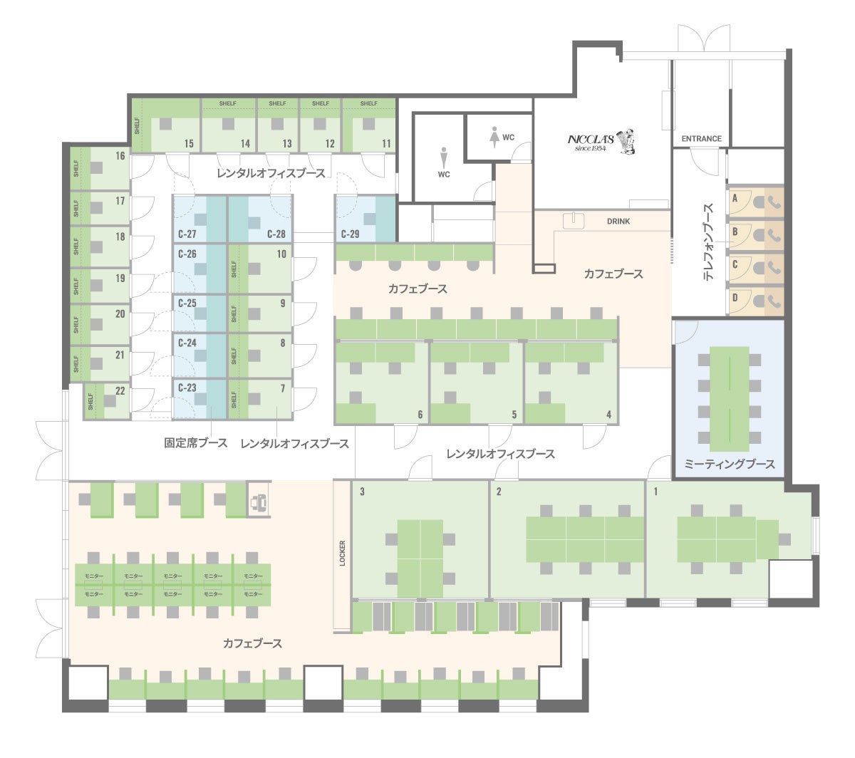 BIZcomfort品川Skyway フロアマップ