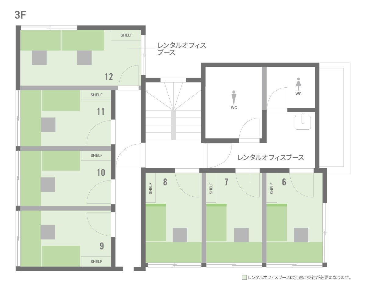 BIZcomfort四ツ木　フロアマップ3F