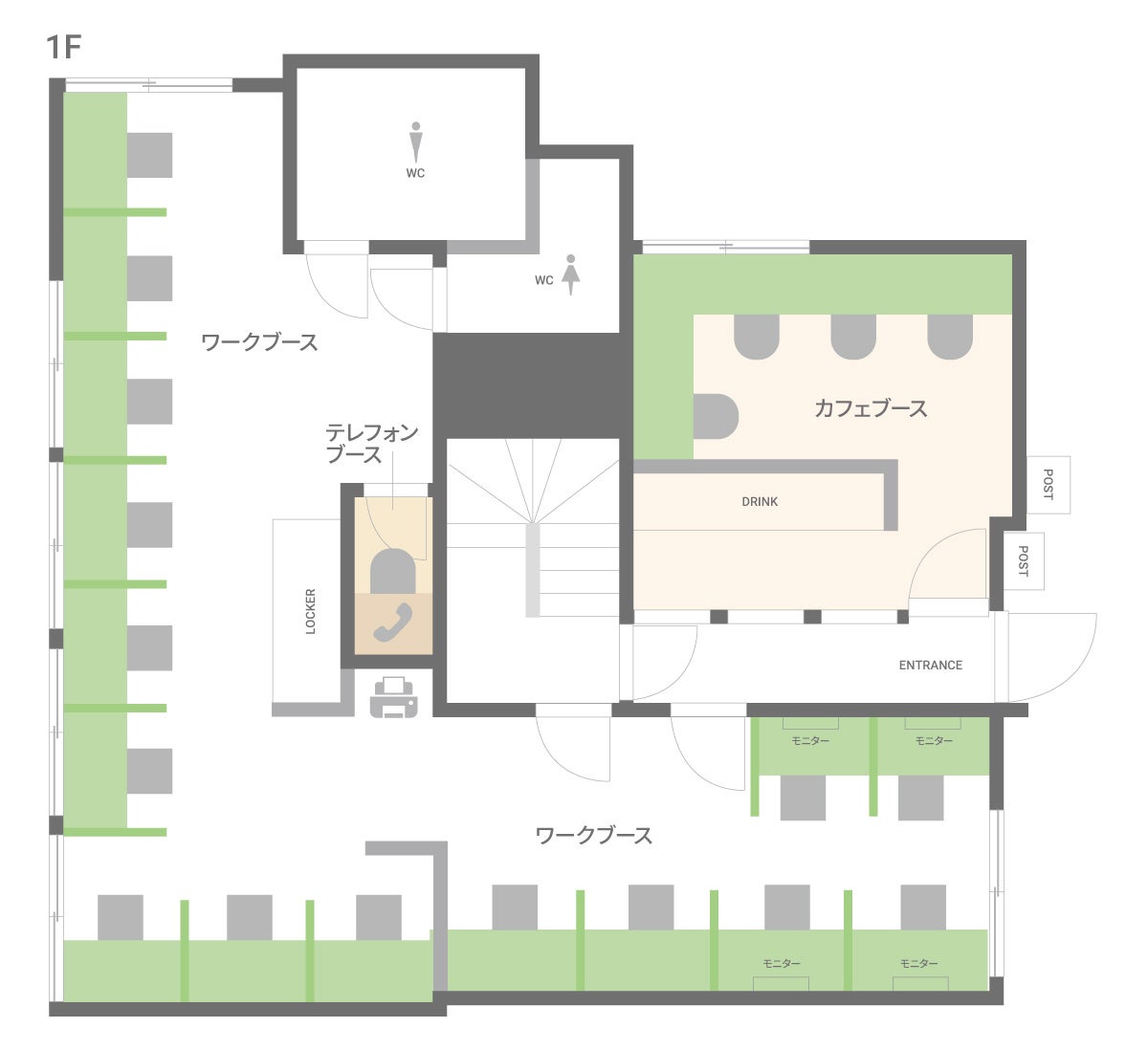 BIZcomfort四ツ木　フロアマップ1F