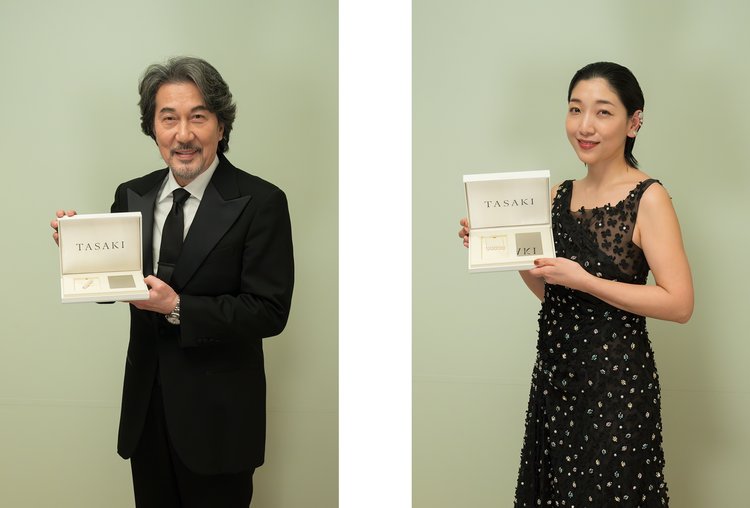 左）役所広司さん　最優秀主演男優賞「PERFECT DAYS」　右）安藤サクラさん　最優秀主演女優賞「怪物」、最優秀助演女優賞「ゴジラ-1.0」