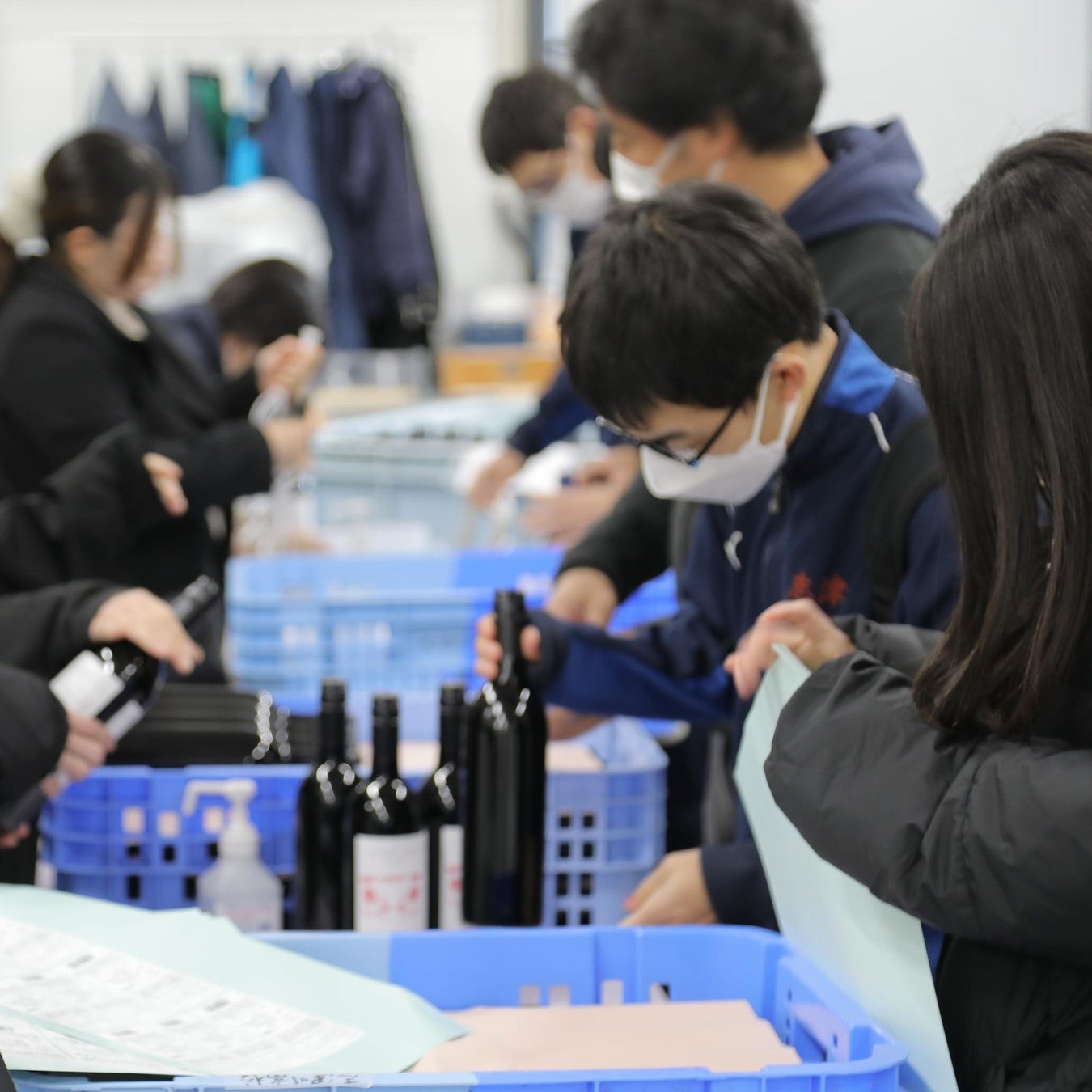 ラベル貼り作業