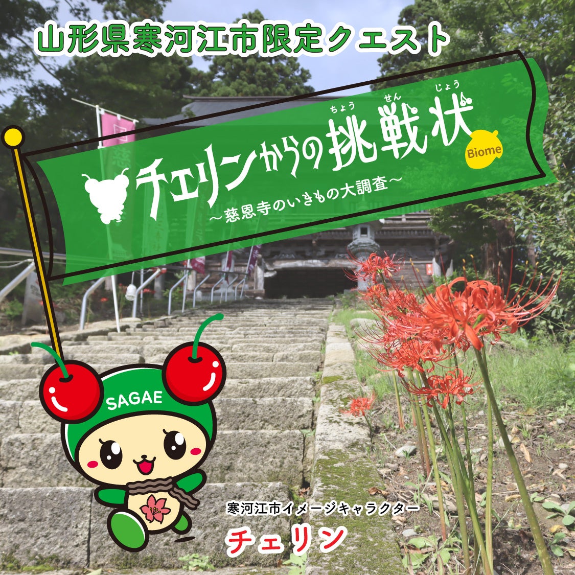 山形県寒河江市 バイオーム チェリンと一緒にアプリでいきもの大調査すっべ 株 バイオームのプレスリリース 山形県寒河江市 バイオーム チェリンと一緒にアプリでいきもの大調査すっべ 株 バイオームのプレスリリース